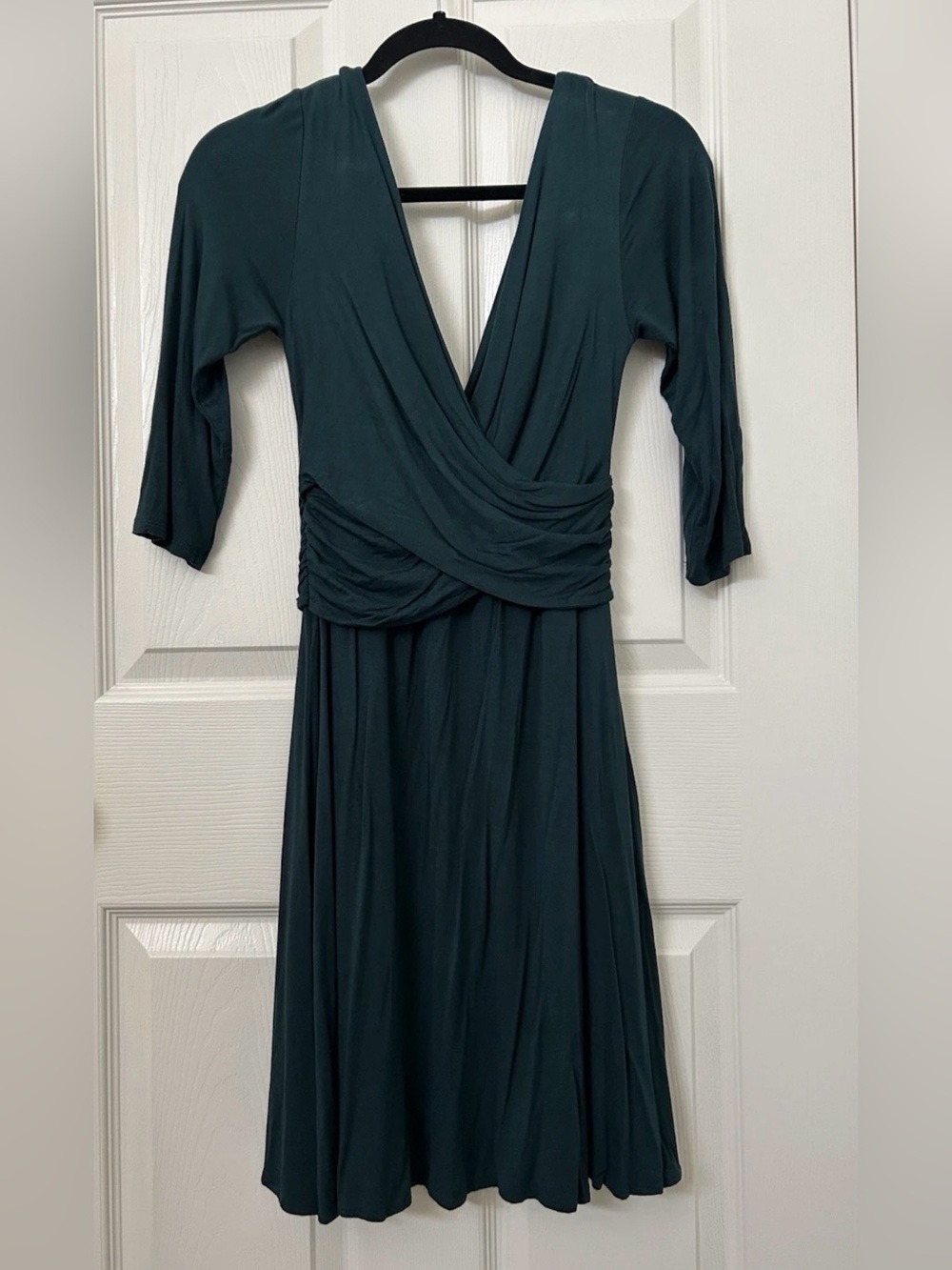 Fantastic Fawn Deep Teal Wrap-Style Fit & Flare Dress
